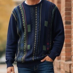 1990's Swallow Made in Ireland Wool Blend XXL Pullover Grandpa Sweater